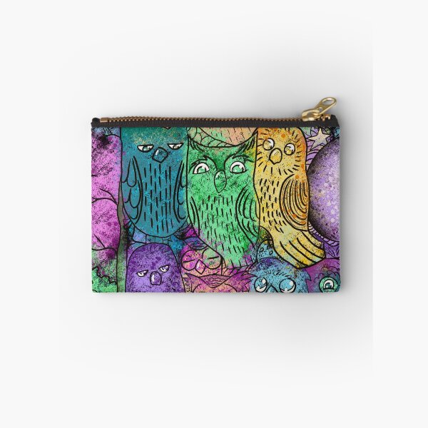 Item preview, Colorful Owl Doodle Pattern - Whimsical Psychedelic Birds designed and sold by TheArtOfTreble.