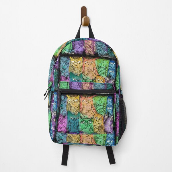 Item preview, Colorful Owl Doodle Pattern - Whimsical Psychedelic Birds designed and sold by TheArtOfTreble.