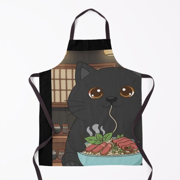 Item preview, Cute black cat eating ramen designed and sold by didiersoyer.