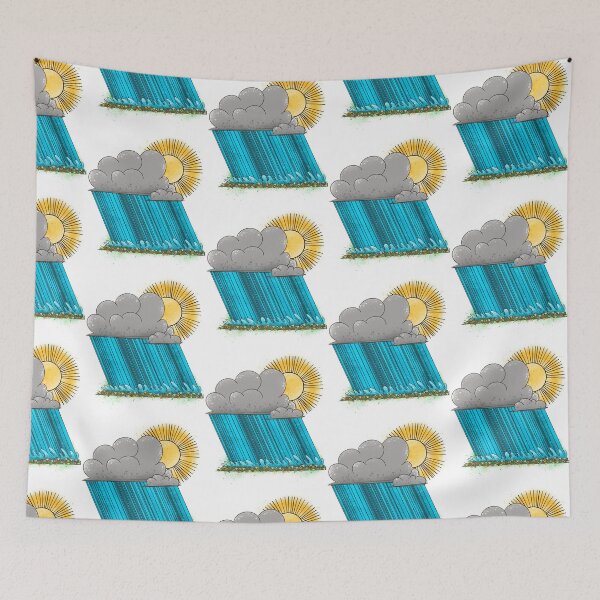 Item preview, Rain and Sunshine Illustration - Hope After Storm Art designed and sold by TheArtOfTreble.