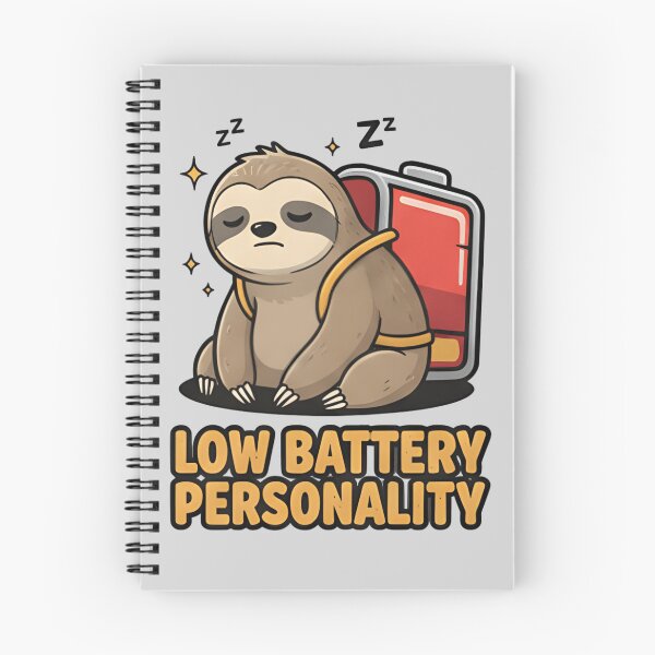 Item preview, Low Battery Burnt Out Sloth Sticker – Running on Empty Meme | Funny Exhausted Sloth Mental Health Anxiety  designed and sold by ZyxDes.