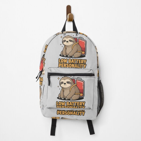 Item preview, Low Battery Burnt Out Sloth Sticker – Running on Empty Meme | Funny Exhausted Sloth Mental Health Anxiety designed and sold by ZyxDes.