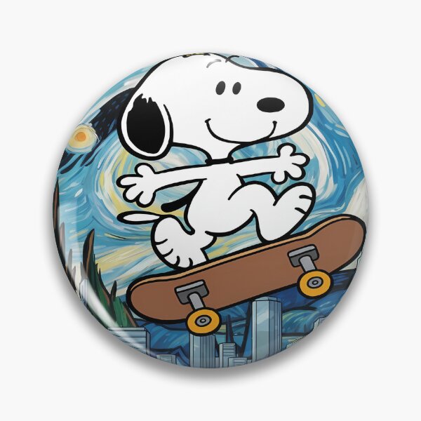 Item preview, Snoopy Skateboard Yippee Van Gogh Style designed and sold by Bensoncreatives.