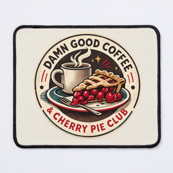 Item preview, “Damn Good Coffee & Cherry Pie Club” Badge designed and sold by peaknerd.