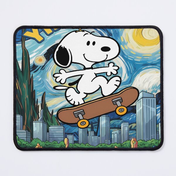 Item preview, Snoopy Skateboard Yippee Van Gogh Style designed and sold by Bensoncreatives.