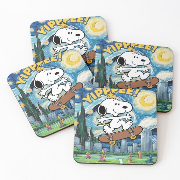 Item preview, Snoopy Skateboard Yippee Van Gogh Style designed and sold by Bensoncreatives.