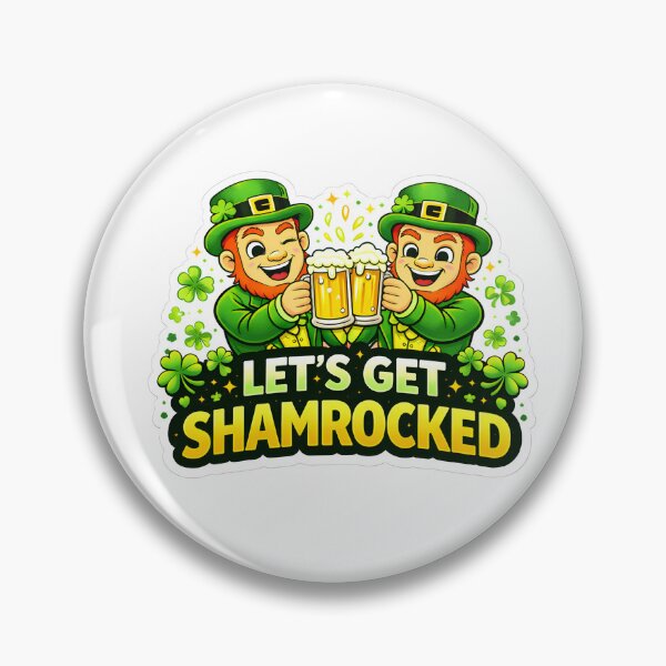 Item preview, Let’s Get Shamrocked Funny St Patricks Day Drinking Party Design designed and sold by MoodPawsCo.