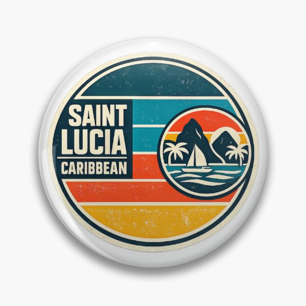 Item preview, Caribbean Island Retro St Lucia designed and sold by scicilysimonee.