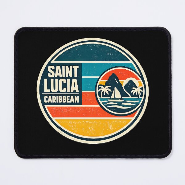 Item preview, Caribbean Island Retro St Lucia designed and sold by scicilysimonee.