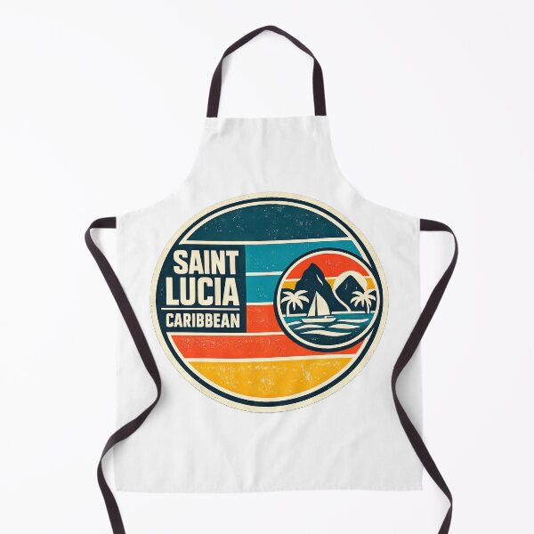 Item preview, Isla caribeña retro Santa Lucía designed and sold by scicilysimonee.