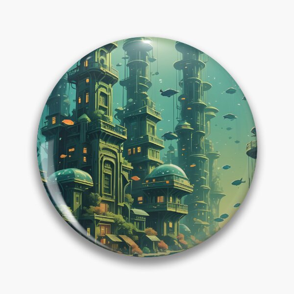 Item preview, Underwater City Bioshock Aesthetic Submerged Deep Sea Neighborhood  designed and sold by RelinCreates.