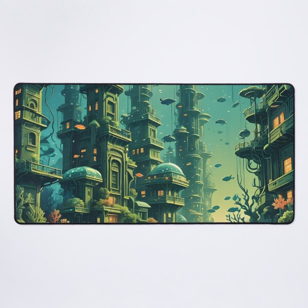 Item preview, Underwater City Bioshock Aesthetic Submerged Deep Sea Neighborhood designed and sold by RelinCreates.