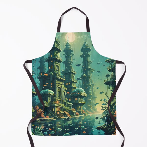 Item preview, Underwater City Bioshock Aesthetic Submerged Deep Sea Neighborhood  designed and sold by RelinCreates.