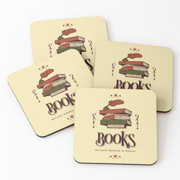 Item preview, Books Because Murder is Wrong Funny Bookworm designed and sold by Sachie's Studio.
