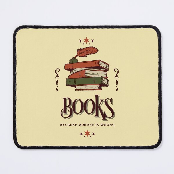 Item preview, Books Because Murder is Wrong Funny Bookworm designed and sold by Sachie's Studio.
