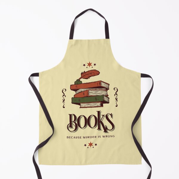 Item preview, Books Because Murder is Wrong Funny Bookworm designed and sold by Sachie's Studio.