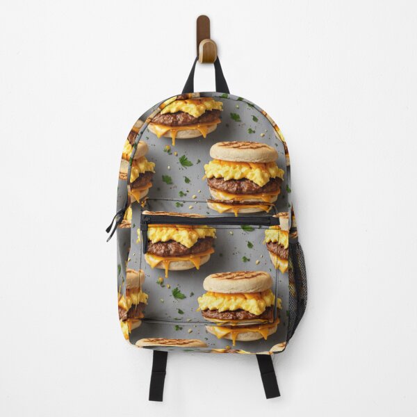 Item preview, Bold Breakfast Stack Food Pattern designed and sold by Fabricbella.