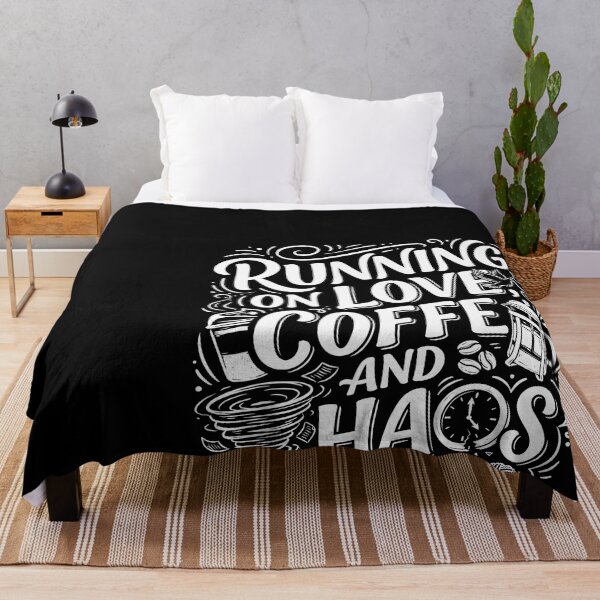 Item preview, Running on Love, Coffee, and Chaos designed and sold by DeBrainstore.