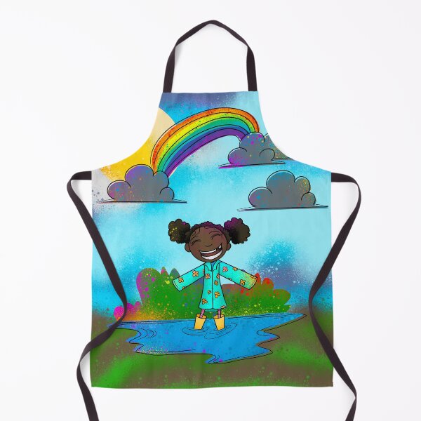Artikelvorschau, Fröhliches Regenbogen-Regenkind – Erhebende Aquarellillustration entworfen und verkauft von TheArtOfTreble.