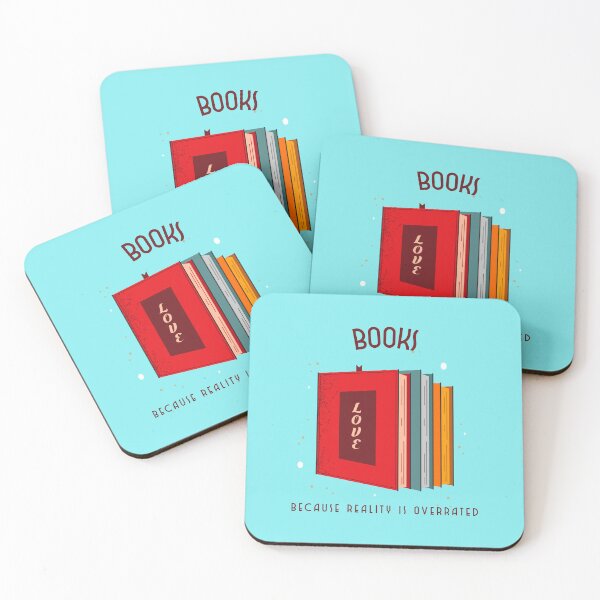 Item preview, Books Because Reality is Overrated Funny Bookworm designed and sold by Sachie's Studio.