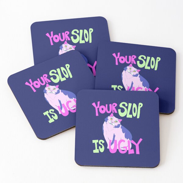 Item preview, Your Slop is Ugly - Anti AI - AI Protest Cat Art designed and sold by crestfallenmermaid.