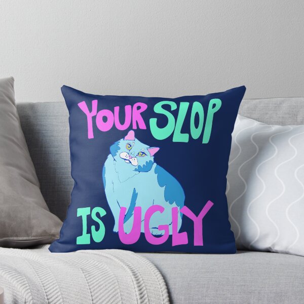 Item preview, Your Slop is Ugly - Anti AI - AI Protest Cat Art 2 designed and sold by crestfallenmermaid.