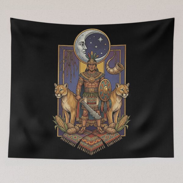 Item preview, Inca Warrior Protector under the Starry Moon designed and sold by HANANTI.