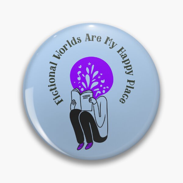 Item preview, Fictional Worlds Are My Happy Place Funny Bookworm designed and sold by Sachie's Studio.