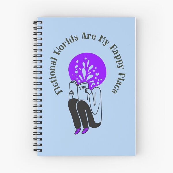 Item preview, Fictional Worlds Are My Happy Place Funny Bookworm designed and sold by Sachie's Studio.
