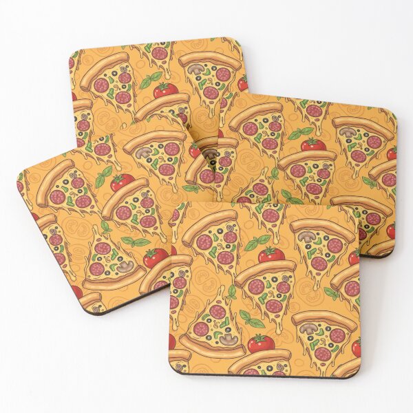 Item preview, Bold Pizza Slice Food Pattern designed and sold by Fabricbella.