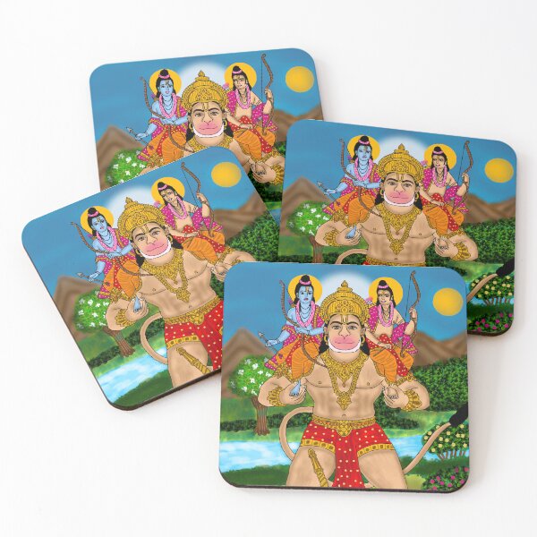 Item preview, Lord Hanuman Devotional Drawing – Hindu Spiritual Warrior Art designed and sold by Harshit_Digital_Arts.