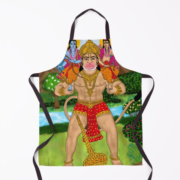 Item preview, Lord Hanuman Devotional Drawing – Hindu Spiritual Warrior Art designed and sold by Harshit_Digital_Arts.