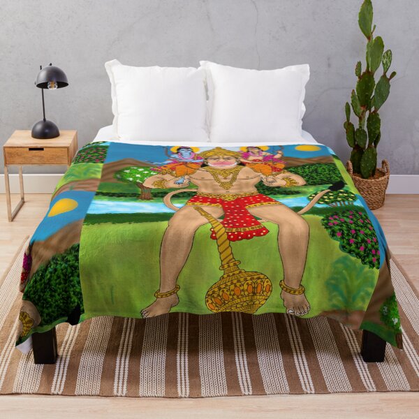 Item preview, Lord Hanuman Devotional Drawing – Hindu Spiritual Warrior Art designed and sold by Harshit_Digital_Arts.