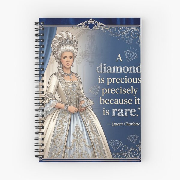 Item preview, A Diamond Is Rare – Queen Charlotte Regal Bridgerton Quote designed and sold by Fandom Universe.