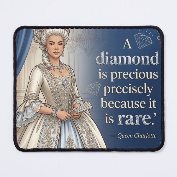 Artikelvorschau, Ein Diamant ist selten – Zitat von Königin Charlotte Regal Bridgerton entworfen und verkauft von Fandom Universe.