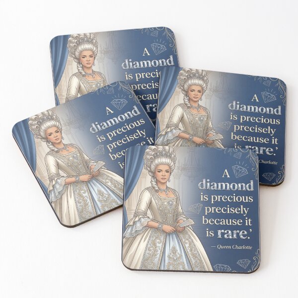 Item preview, A Diamond Is Rare – Queen Charlotte Regal Bridgerton Quote designed and sold by Fandom Universe.
