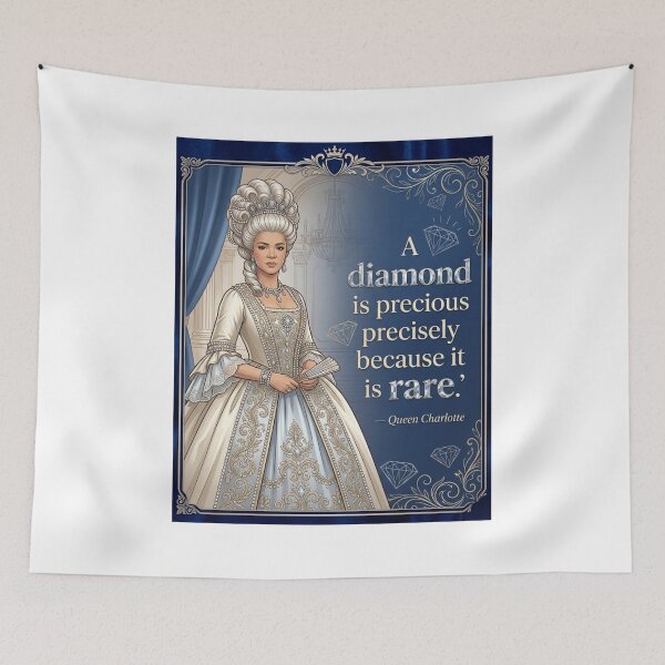 Item preview, A Diamond Is Rare – Queen Charlotte Regal Bridgerton Quote designed and sold by Fandom Universe.