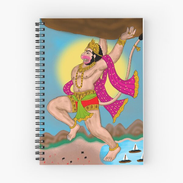 Item preview, Hanuman Divine Power Illustration – Sacred Hindu Art Design designed and sold by Harshit_Digital_Arts.