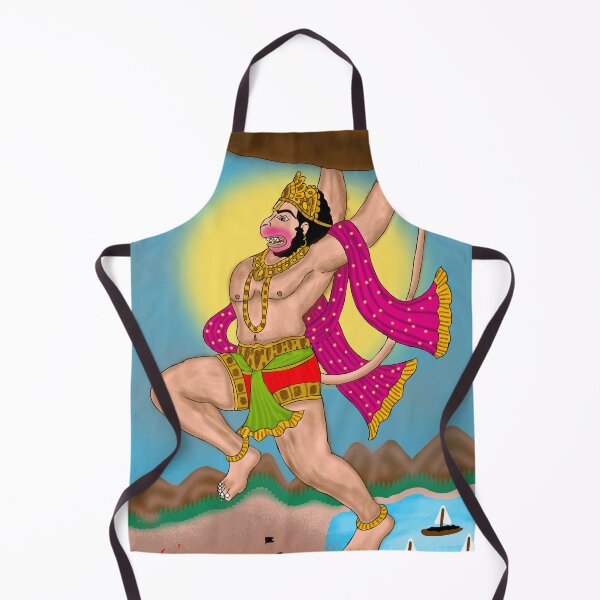 Item preview, Hanuman Divine Power Illustration – Sacred Hindu Art Design designed and sold by Harshit_Digital_Arts.