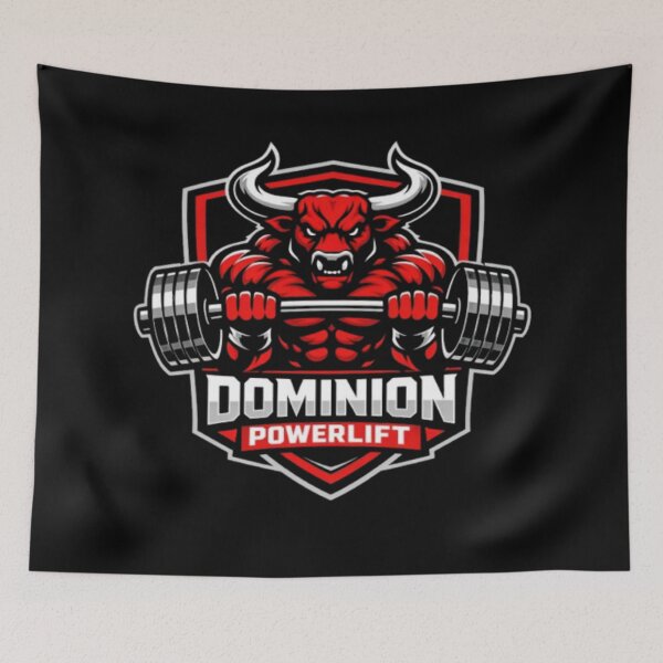 Item preview, Dominion Powerlift Bull Gym Shirt – Aggressive Bodybuilding & Powerlifting Graphic Tee designed and sold by wanado.