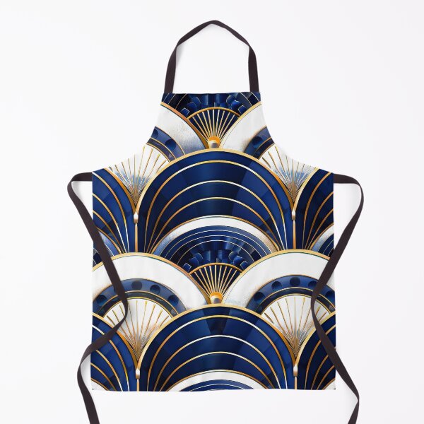 Item preview, Blue, White, And Golden Vintage Distressed Art Deco  designed and sold by DEC02.