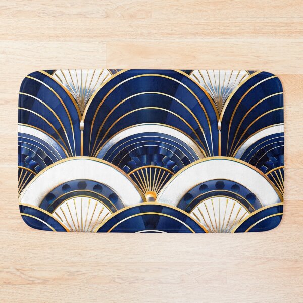 Item preview, Blue, White, And Golden Vintage Distressed Art Deco  designed and sold by DEC02.
