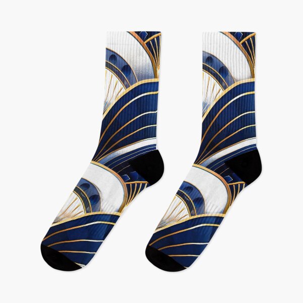 Item preview, Blue, White, And Golden Vintage Distressed Art Deco  designed and sold by DEC02.