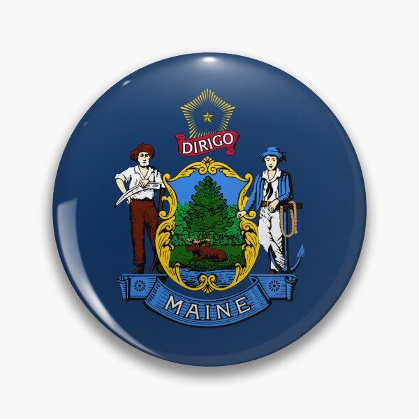 Item preview, Maine State Flag - Pine Tree State & Dirigo Heritage Pride designed and sold by NTGUILTY.
