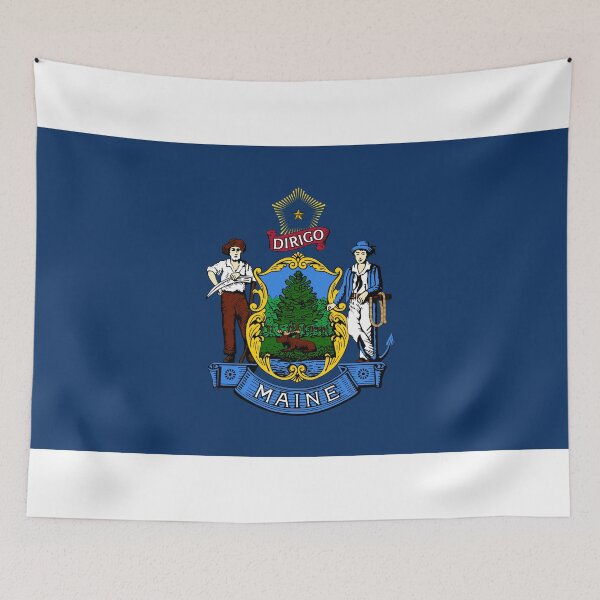 Item preview, Maine State Flag - Pine Tree State & Dirigo Heritage Pride designed and sold by NTGUILTY.