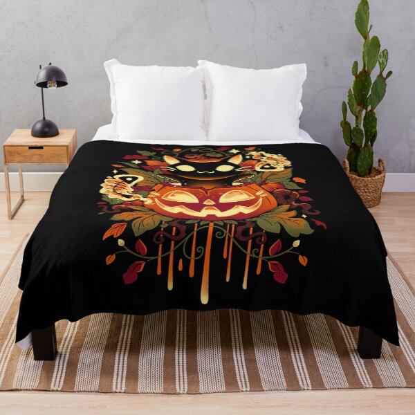 Item preview, Halloween Black Cat And Pumpkin designed and sold by bapdhjtvrf38.