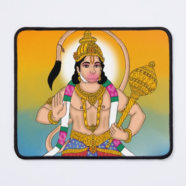 Item preview, Sacred Hanuman Sketch – Hindu Mythology Inspired Artwork designed and sold by Harshit_Digital_Arts.