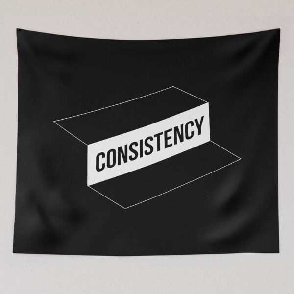 Item preview, Consistency Staircase Isometric Typography Success Motivation Art designed and sold by Miniature Store.