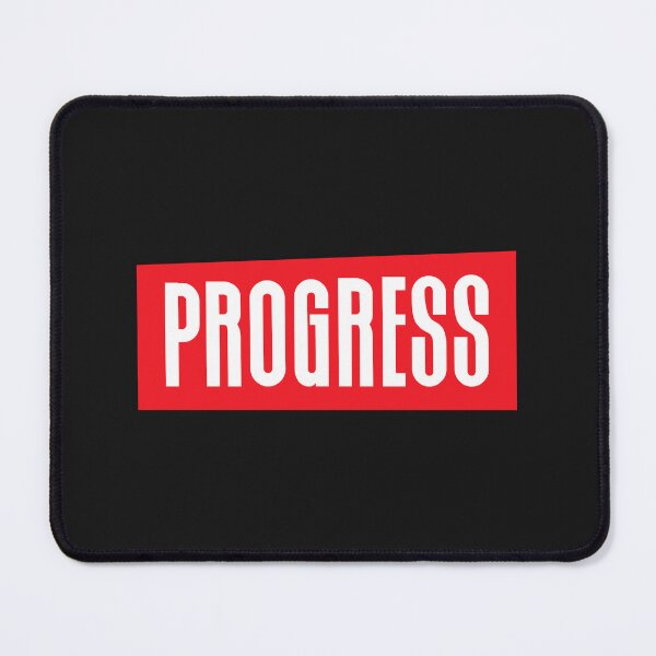Item preview, Progress Bold Typography Red Label Motivational Identity Statement designed and sold by Miniature Store.