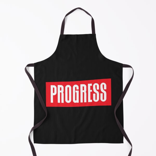Item preview, Progress Bold Typography Red Label Motivational Identity Statement designed and sold by Miniature Store.